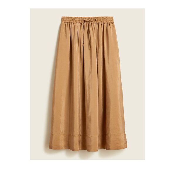 J. Crew Dresses & Skirts - J. Crew Pull-on Silk Skirt, L, Khaki